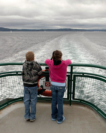 Harry & Lola on the ferry back to Seattle